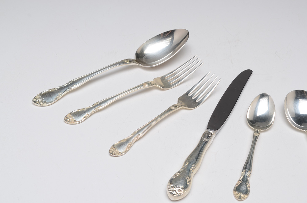 Gorham "New Elegance" Silverplate Flatware Set