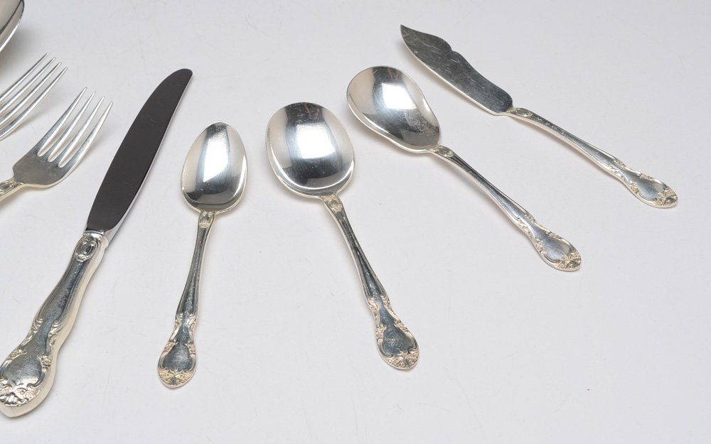 Gorham "New Elegance" Silverplate Flatware Set