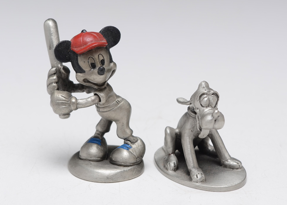 Disney Hudson Pewter Figurines Mickey Mouse and Pluto