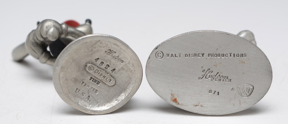Disney Hudson Pewter Figurines Mickey Mouse and Pluto