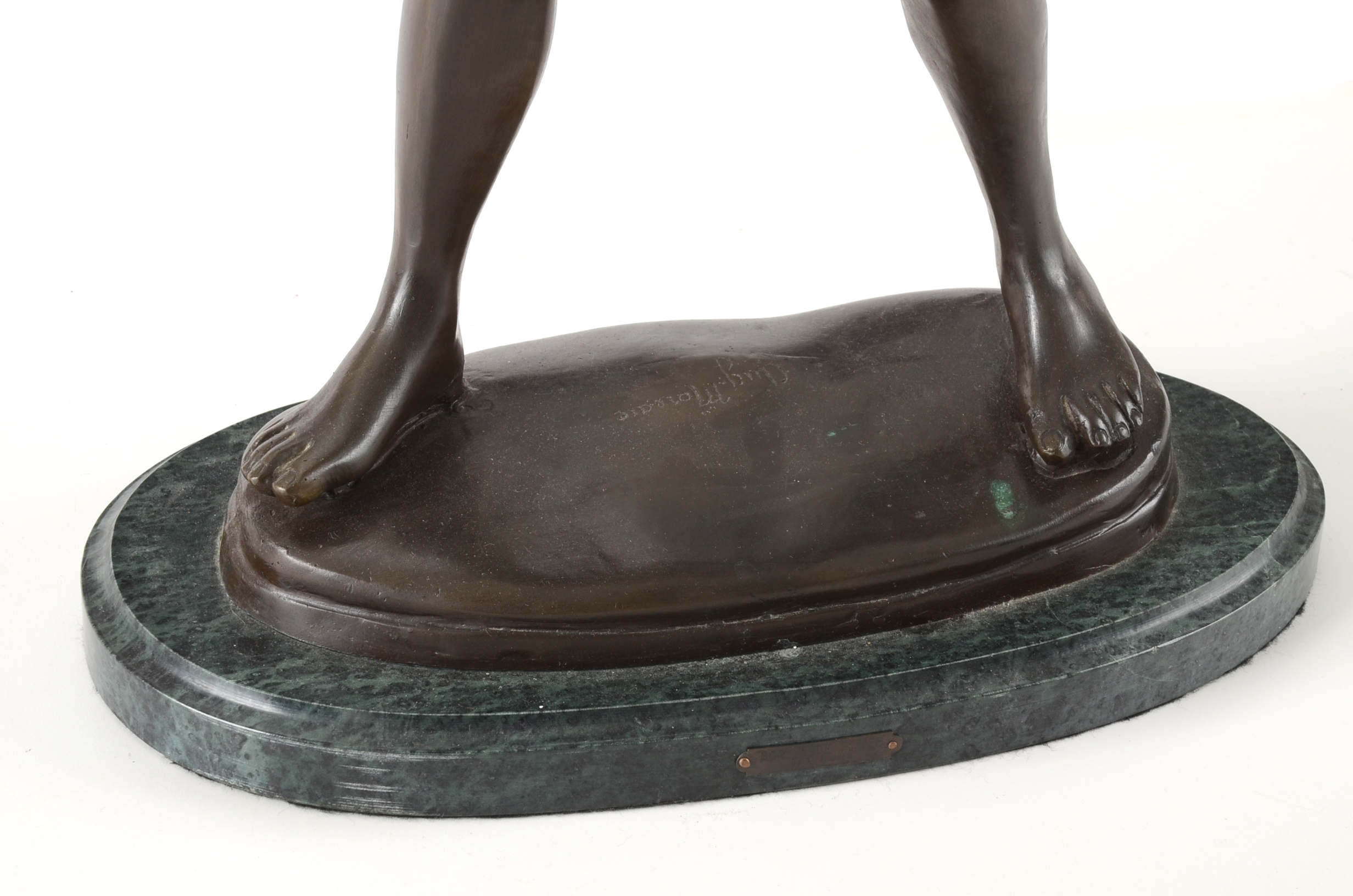 Auguste Moreau "Boy with Flute" Recast Bronze Sculpture