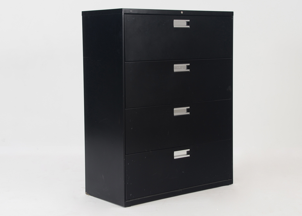 Hon Black Metal Filing Cabinet