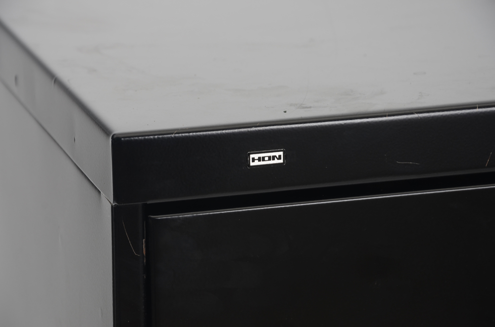 Hon Black Metal Filing Cabinet