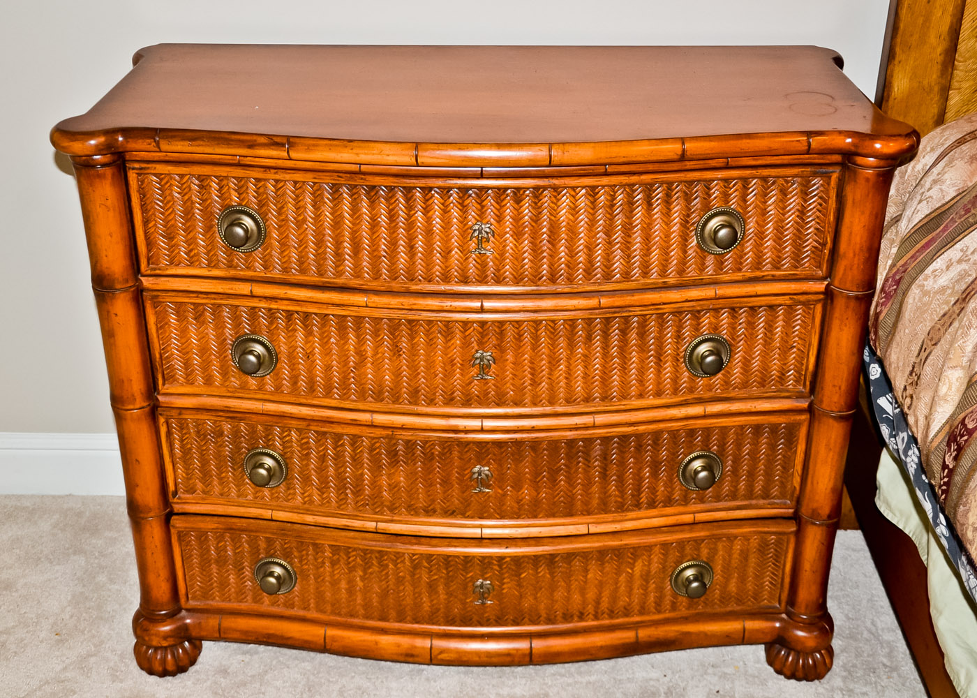 Pair of Lexington Tommy Bahama Wicker Front Dressers