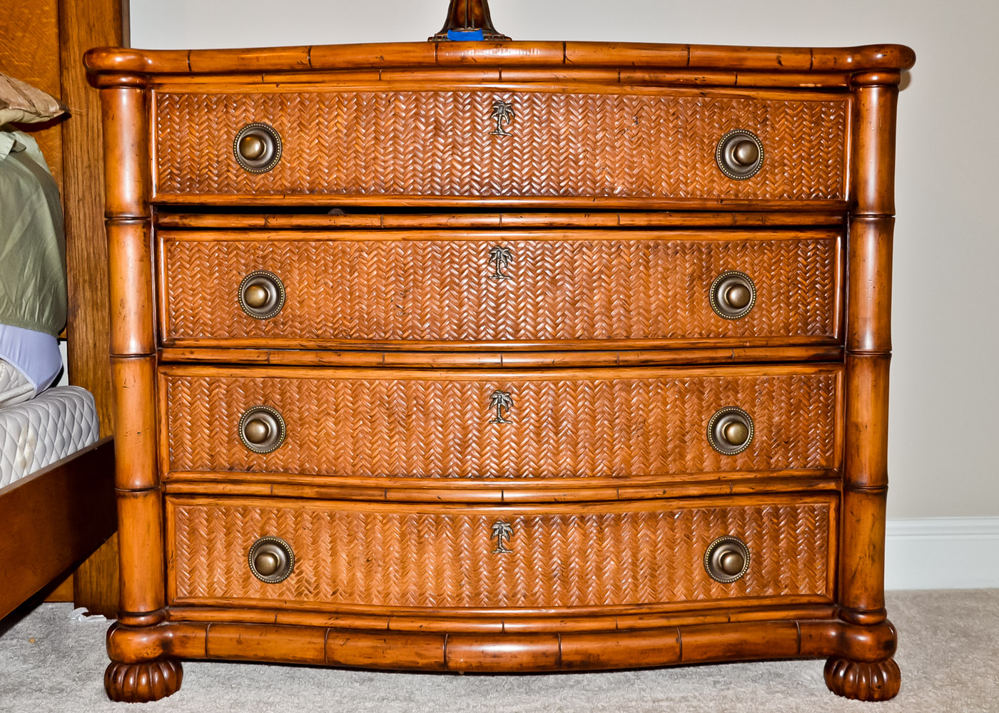 Pair of Lexington Tommy Bahama Wicker Front Dressers