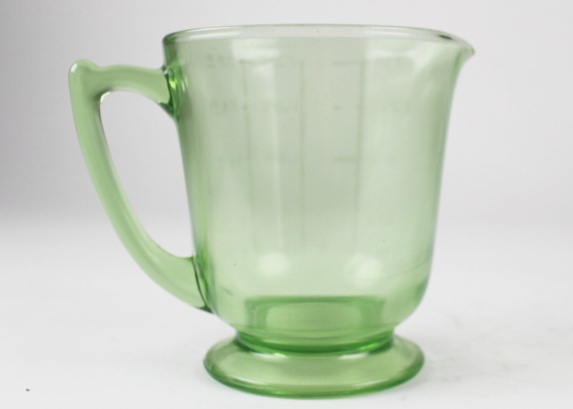 Vintage A&J Hand Mixer in Vaseline Measuring Cup