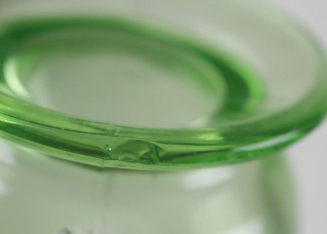 Vintage A&J Hand Mixer in Vaseline Measuring Cup