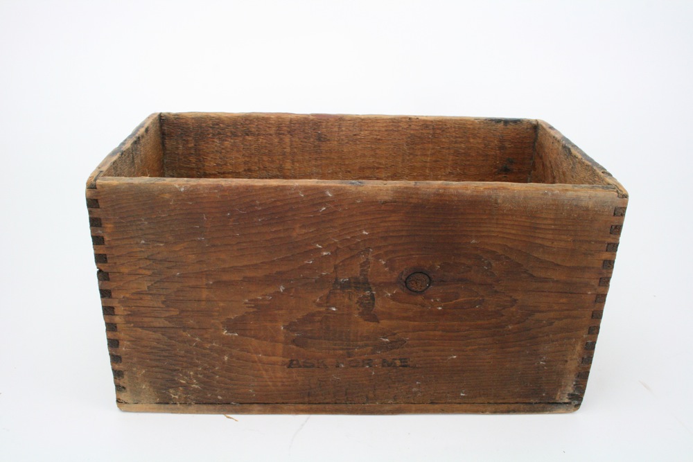 Vintage Wooden Advertising Boxes