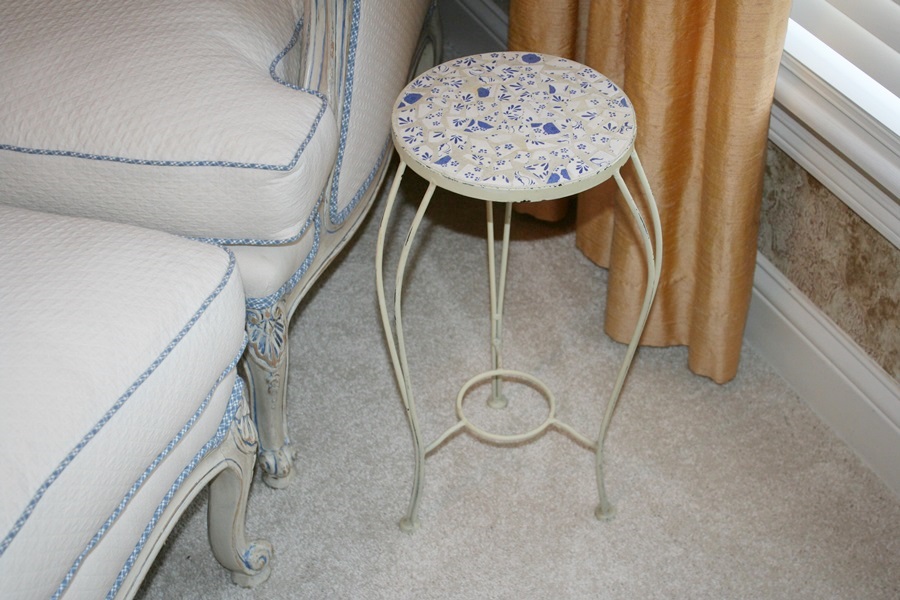 French Provincial Wingback Chair and Ottoman