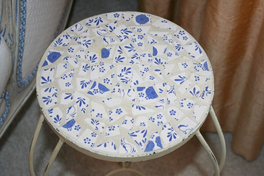 French Provincial Wingback Chair and Ottoman