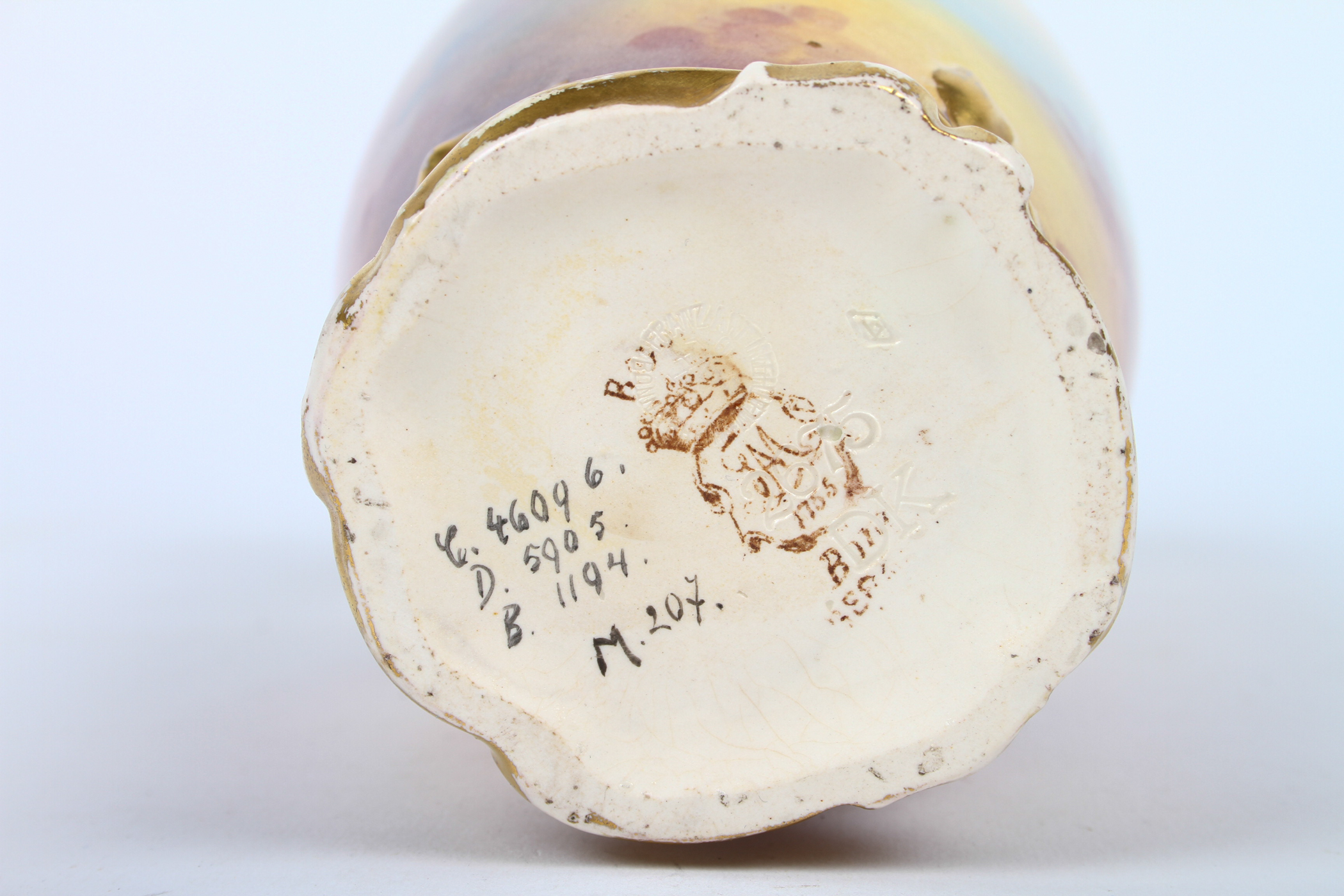 Antique Victorian Painted Royal Bonn Vase by Franz Anton Mehlem