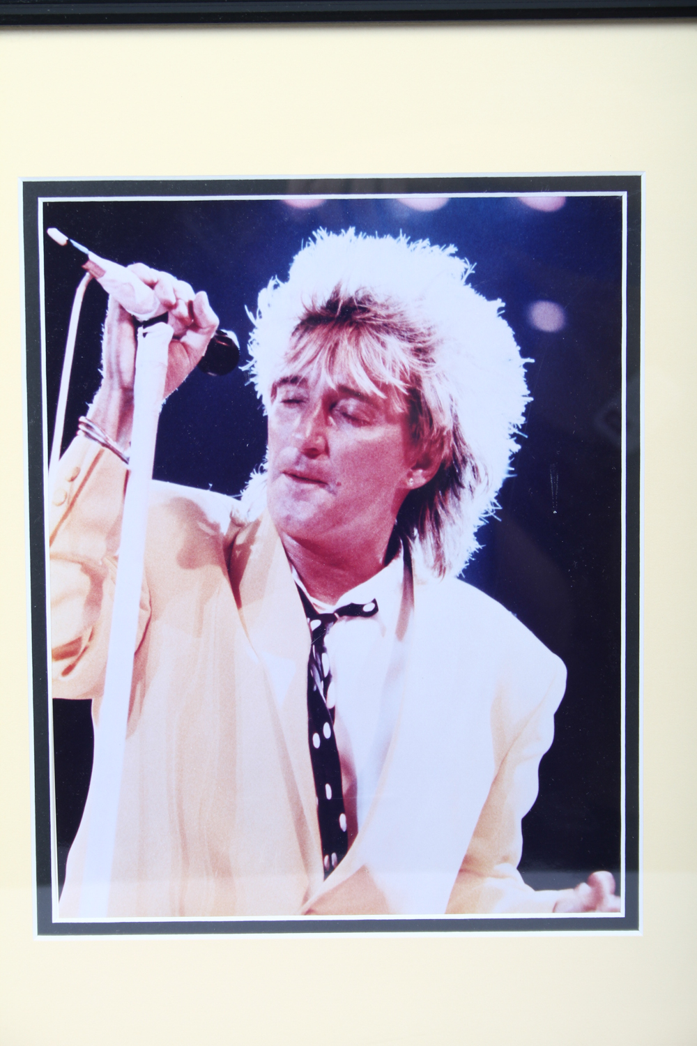 Rod Stewart Photo and Signed "Maggie May" Lyrics