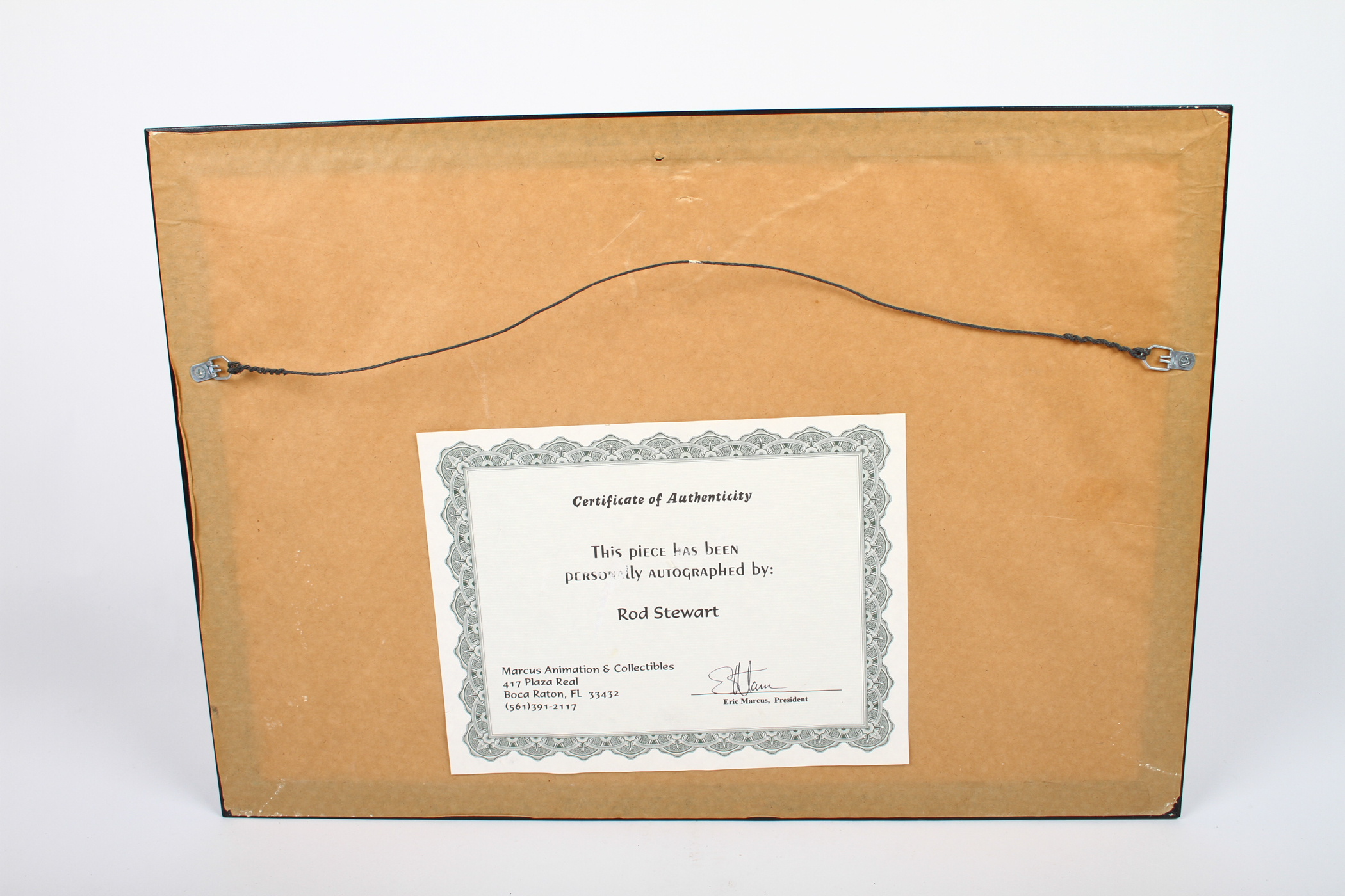 Rod Stewart Photo and Signed "Maggie May" Lyrics