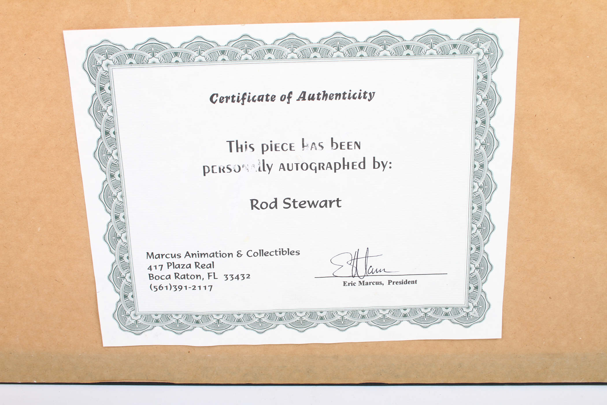 Rod Stewart Photo and Signed "Maggie May" Lyrics