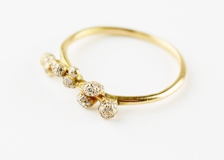 Delicate 18K Rose Gold and Diamond Ring by Yoshinobu Kataoka