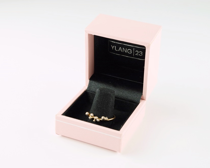 Delicate 18K Rose Gold and Diamond Ring by Yoshinobu Kataoka