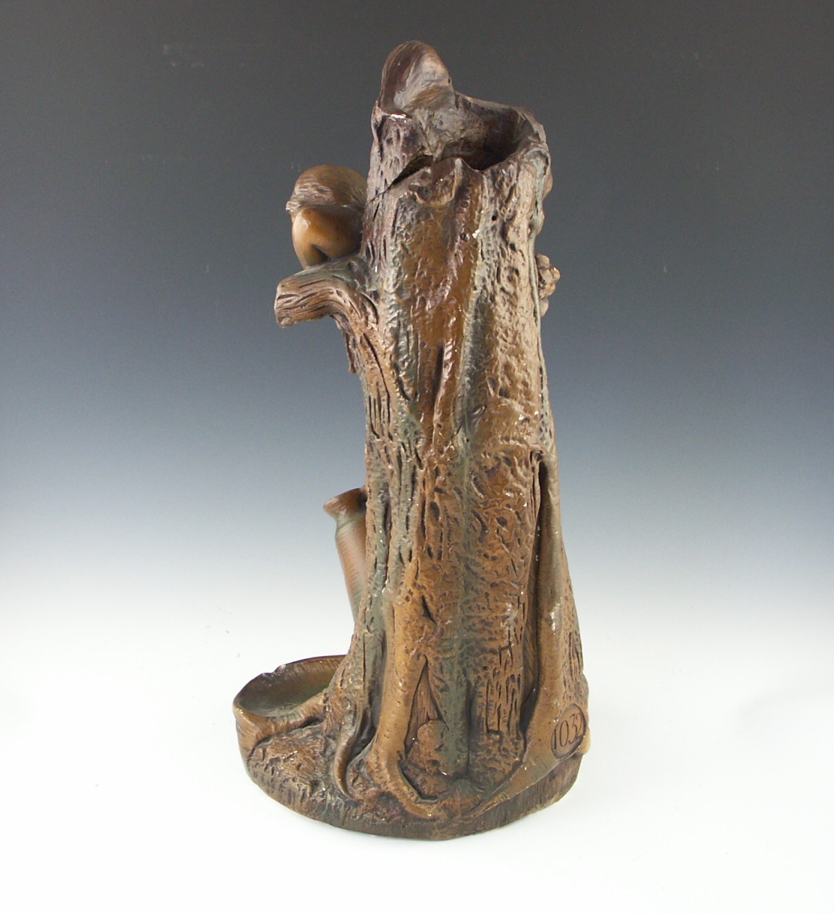 Vintage Art Noveau Chalkware Figurine of a Woman with Water Jug