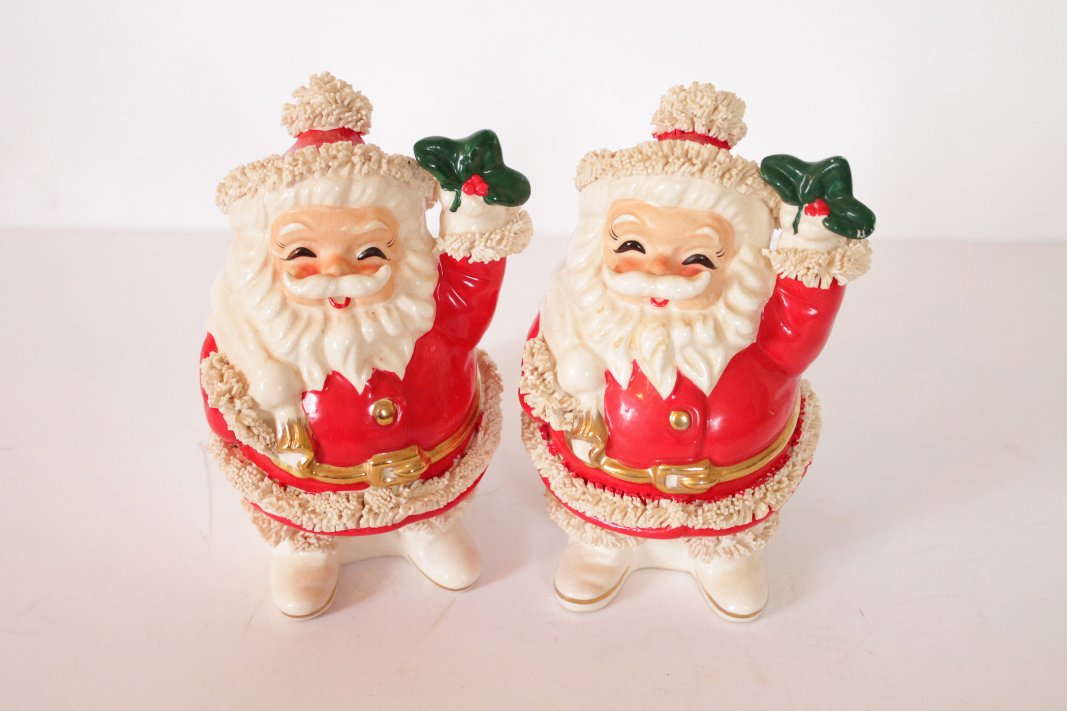 Pair of Vintage Santa Banks