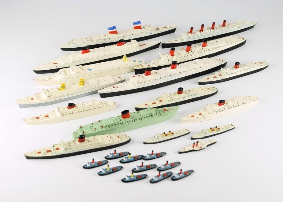 Approximately 20 Miniature "Minic Tri-Ang" Ship Models