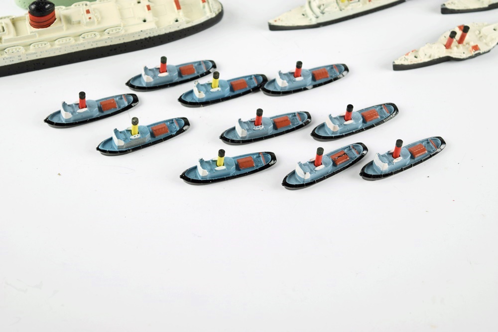Approximately 20 Miniature "Minic Tri-Ang" Ship Models