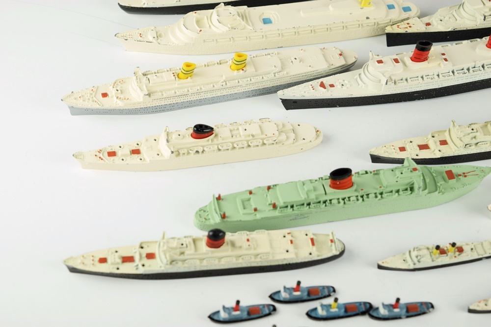 Approximately 20 Miniature "Minic Tri-Ang" Ship Models