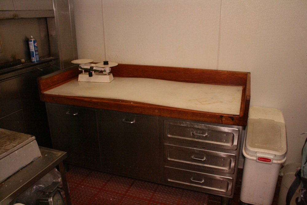 Vintage Industrial Butcher-Block Counter
