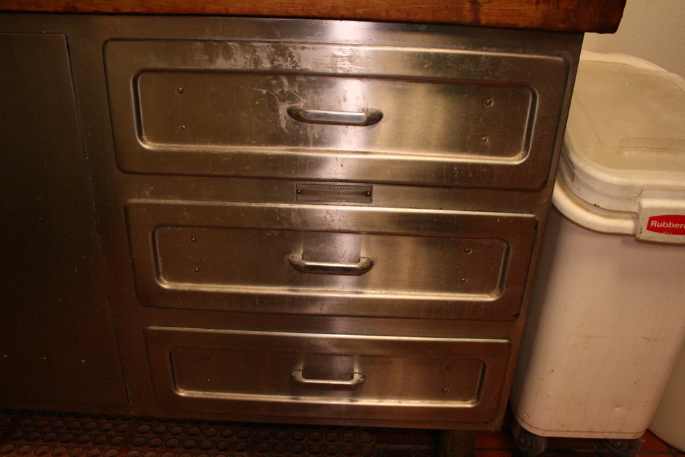 Vintage Industrial Butcher-Block Counter