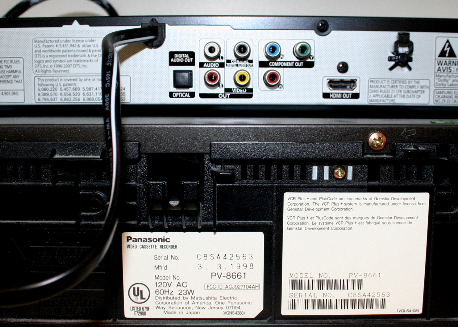 Samsung DVD Player and Panasonic DVD Player