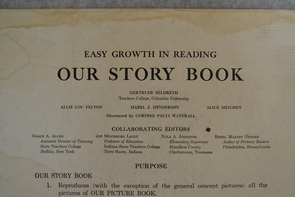 1940 "Our Storybook" Easy Growth in Reading Book
