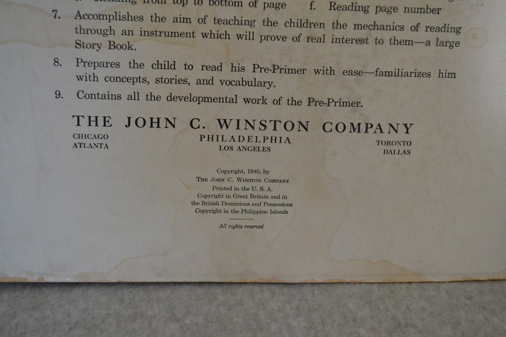 1940 "Our Storybook" Easy Growth in Reading Book