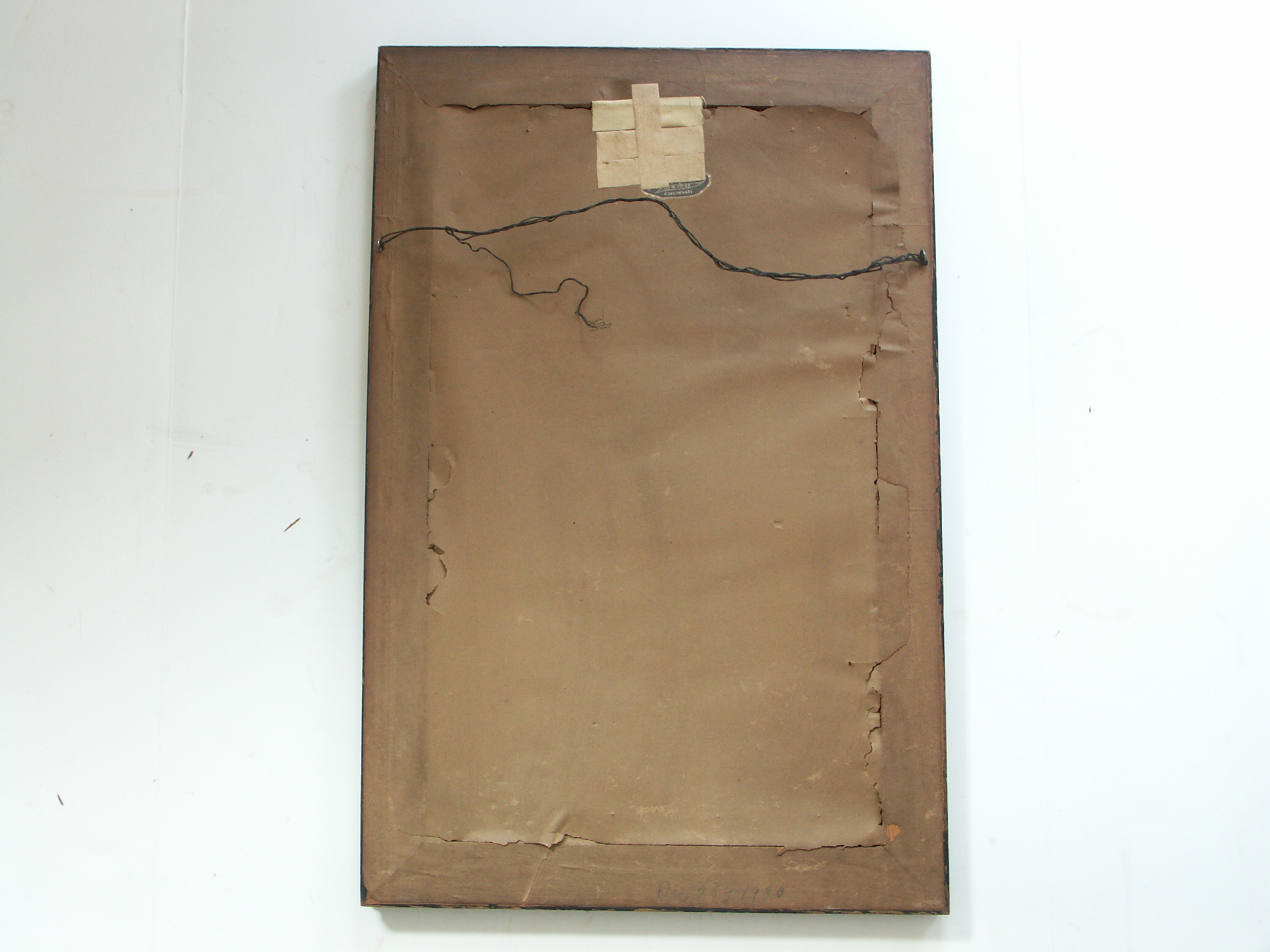 Antique Chromolithograph of Madonna and Christ Jesus