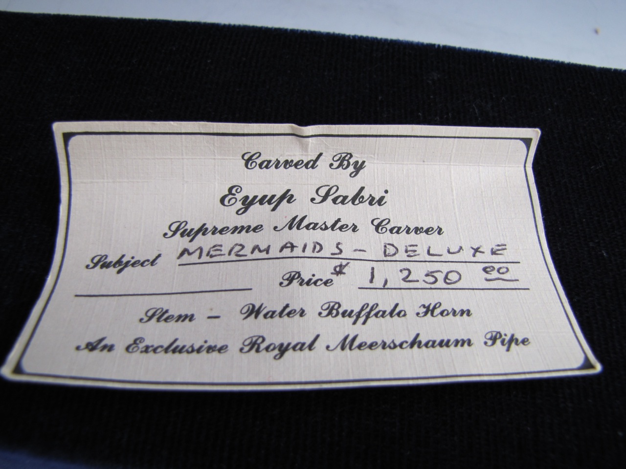 Deluxe Carved Meerschaum Eyup Sabri “Mermaids" Pipe