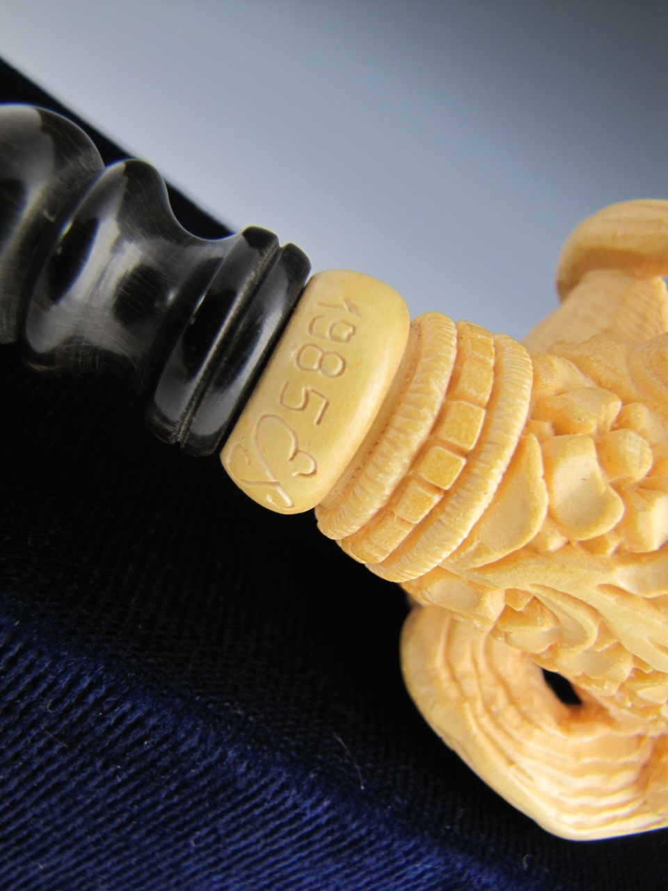 Deluxe Carved Meerschaum Eyup Sabri “Mermaids" Pipe