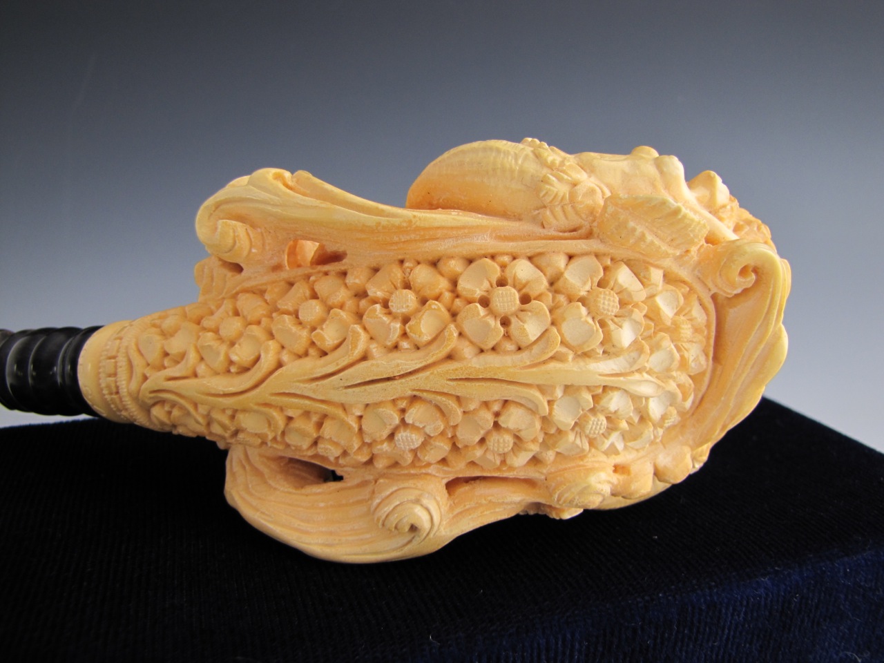 Deluxe Carved Meerschaum Eyup Sabri “Mermaids" Pipe