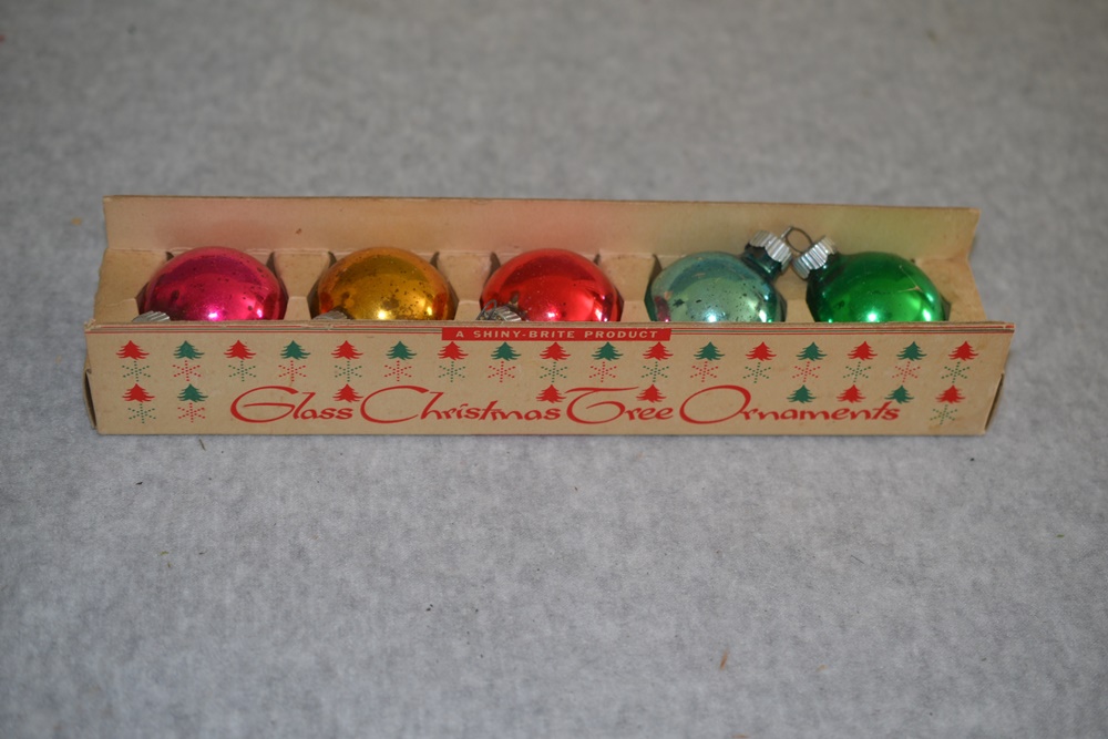Vintage Shiny Brite, Santa's World and Other Christmas Ornaments