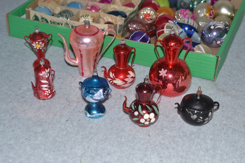 Vintage Shiny Brite, Santa's World and Other Christmas Ornaments