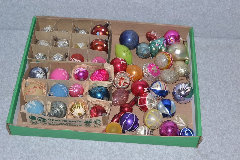 Vintage Shiny Brite, Santa's World and Other Christmas Ornaments