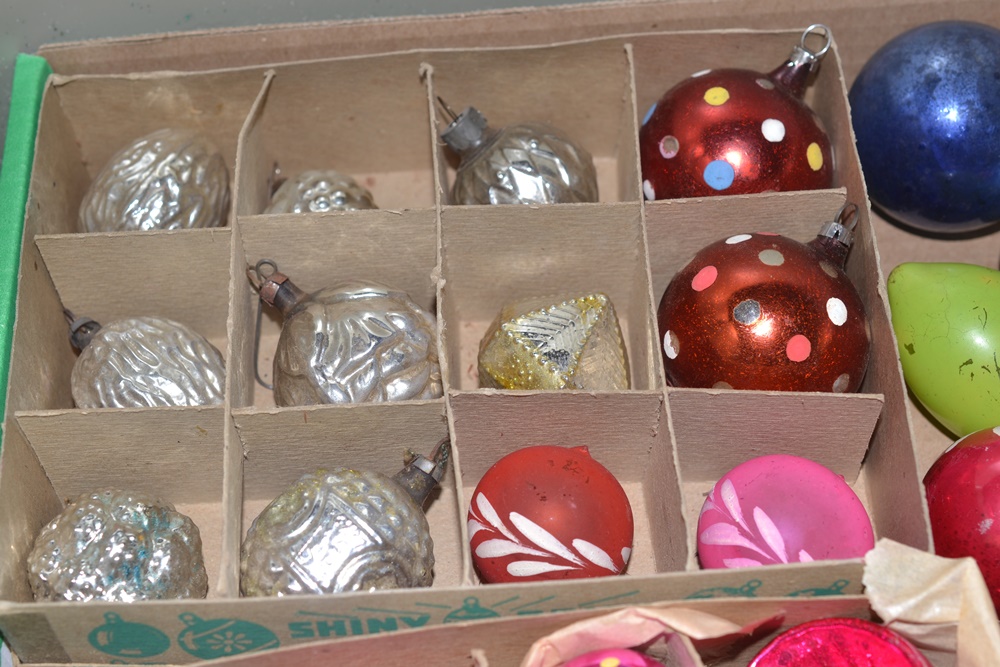 Vintage Shiny Brite, Santa's World and Other Christmas Ornaments