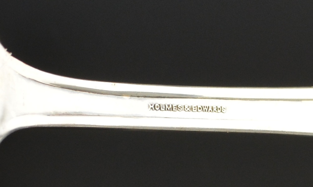 Holmes & Edwards Silver Plated "Napoleon" Flatware and Wood Box