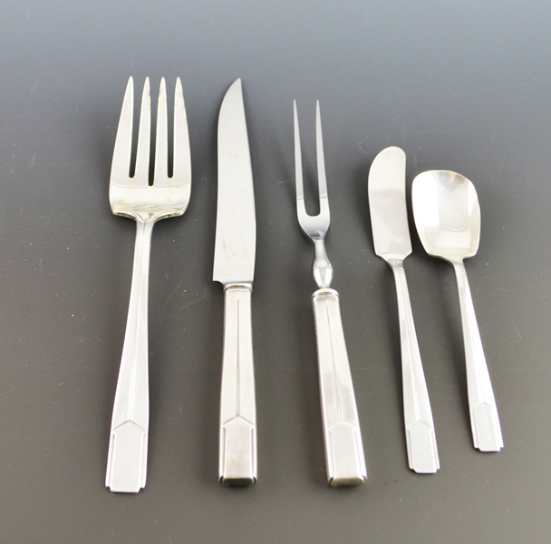 Holmes & Edwards Silver Plated "Napoleon" Flatware and Wood Box