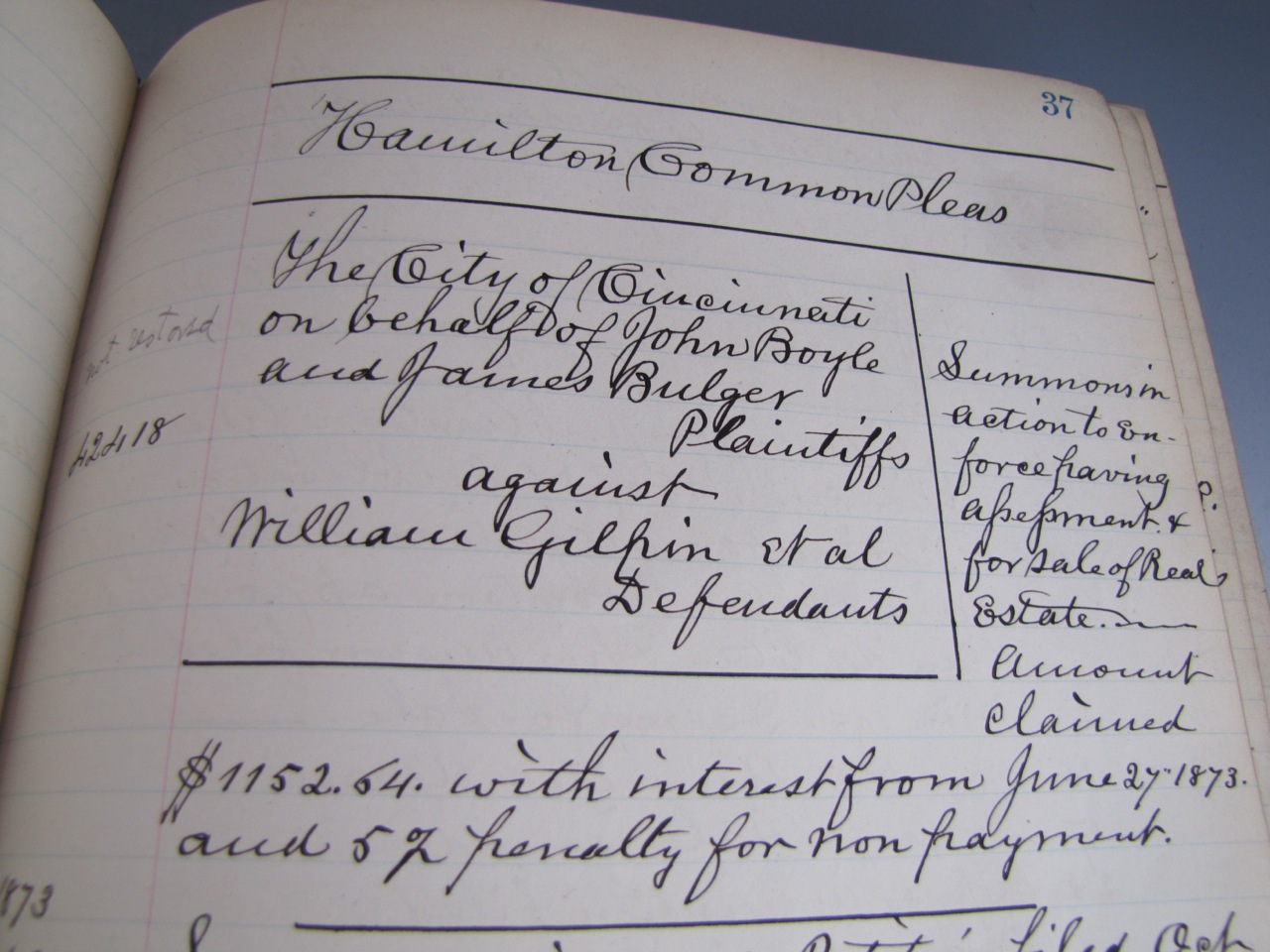 Rare Historical Cincinnati Land Ledger Books c.1780’s-1840’s