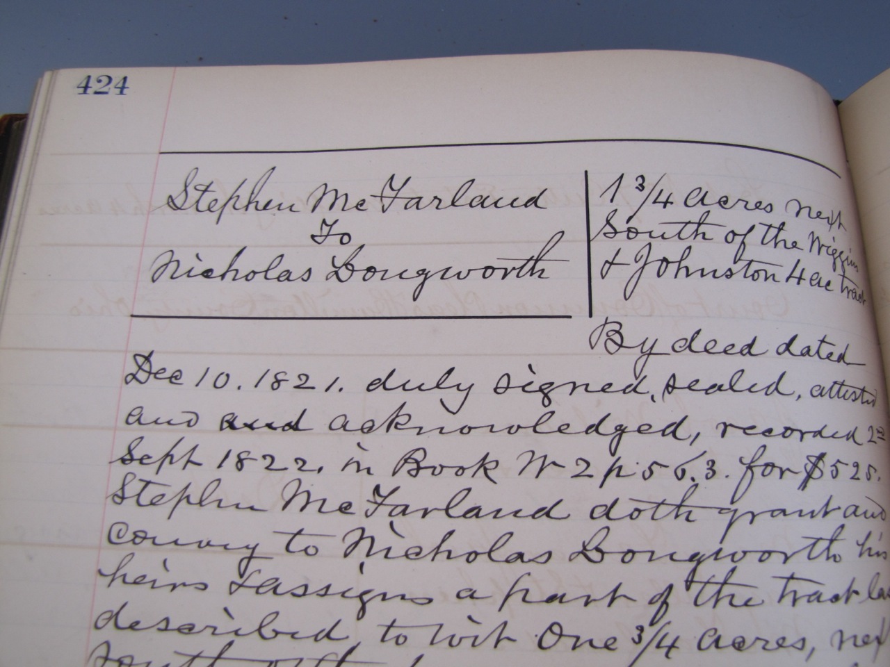 Rare Historical Cincinnati Land Ledger Books c.1780’s-1840’s