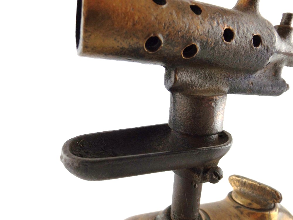 English Brass Blowtorch and Iron Tool