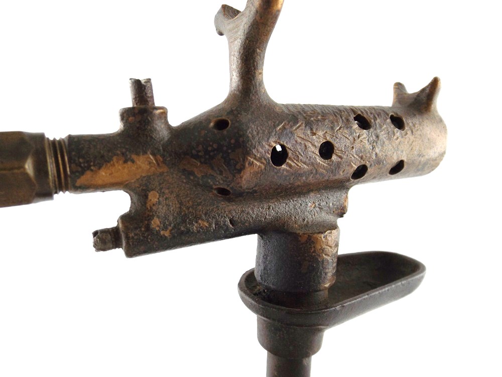 English Brass Blowtorch and Iron Tool