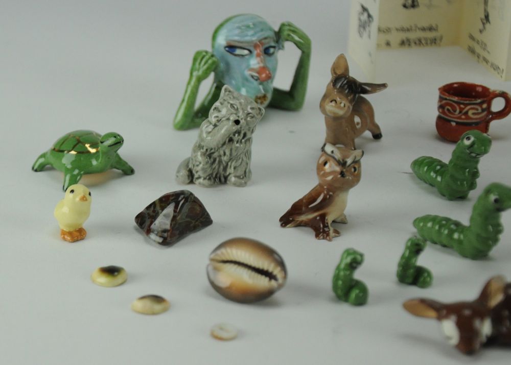 Collection of Little Horribles and Assorted Ceramic Miniatures