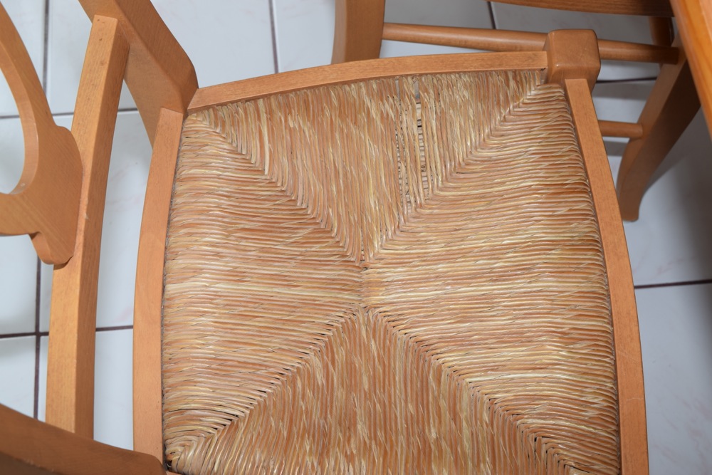 Pottery Barn Pine Farm Table and Eight Chairs