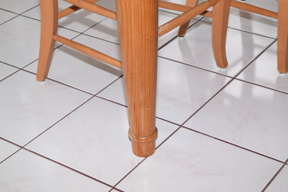 Pottery Barn Pine Farm Table and Eight Chairs