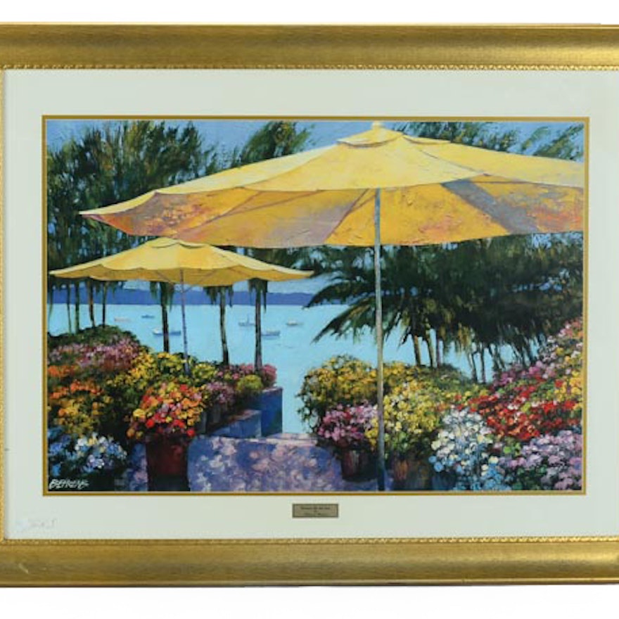 "Flowers by the Sea" Howard Behrens Offset Lithograph