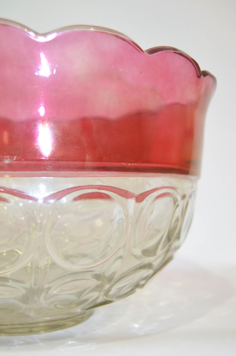 Depression Glass Punch Bowl Set with Extra Cups