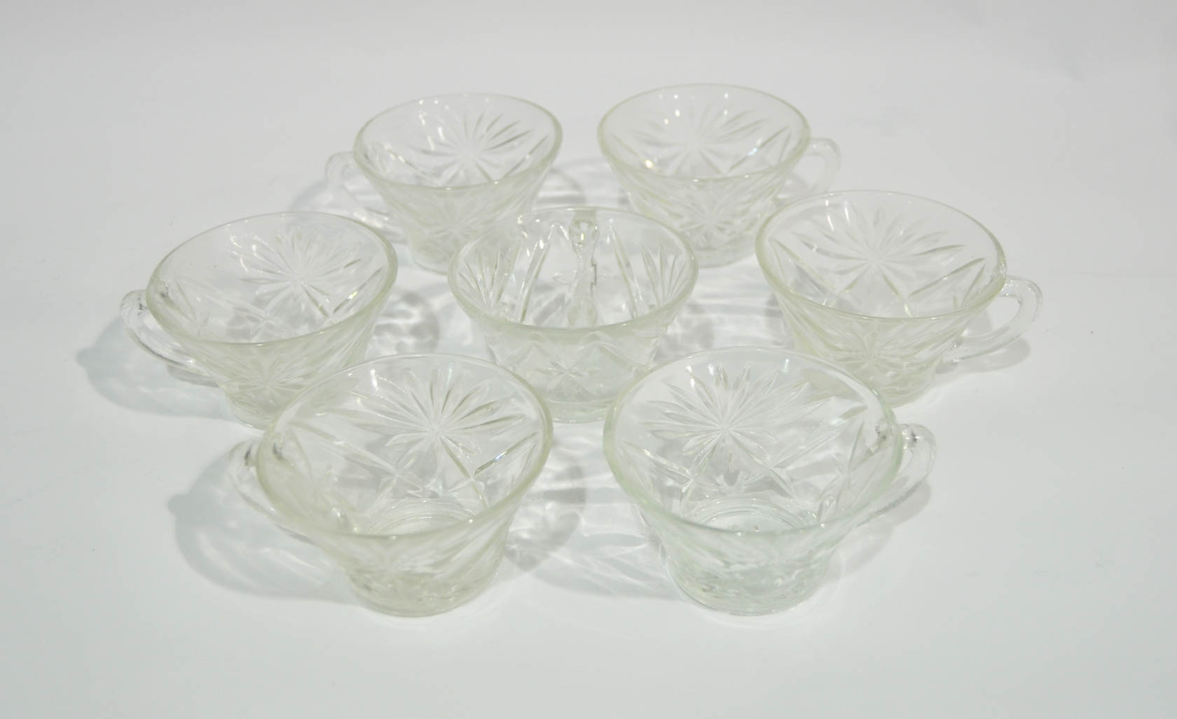 Depression Glass Punch Bowl Set with Extra Cups